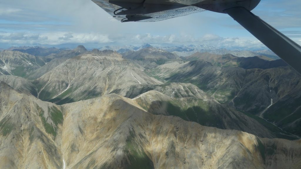 Flying over the MacKenzie Mountains